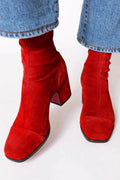  OLIVE | SQUARE TOE BOLD BOOTS