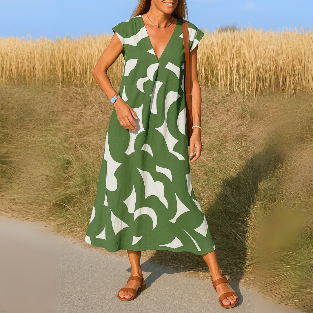 VALÉRIE | LIGHTWEIGHT V-NECK DRESS
