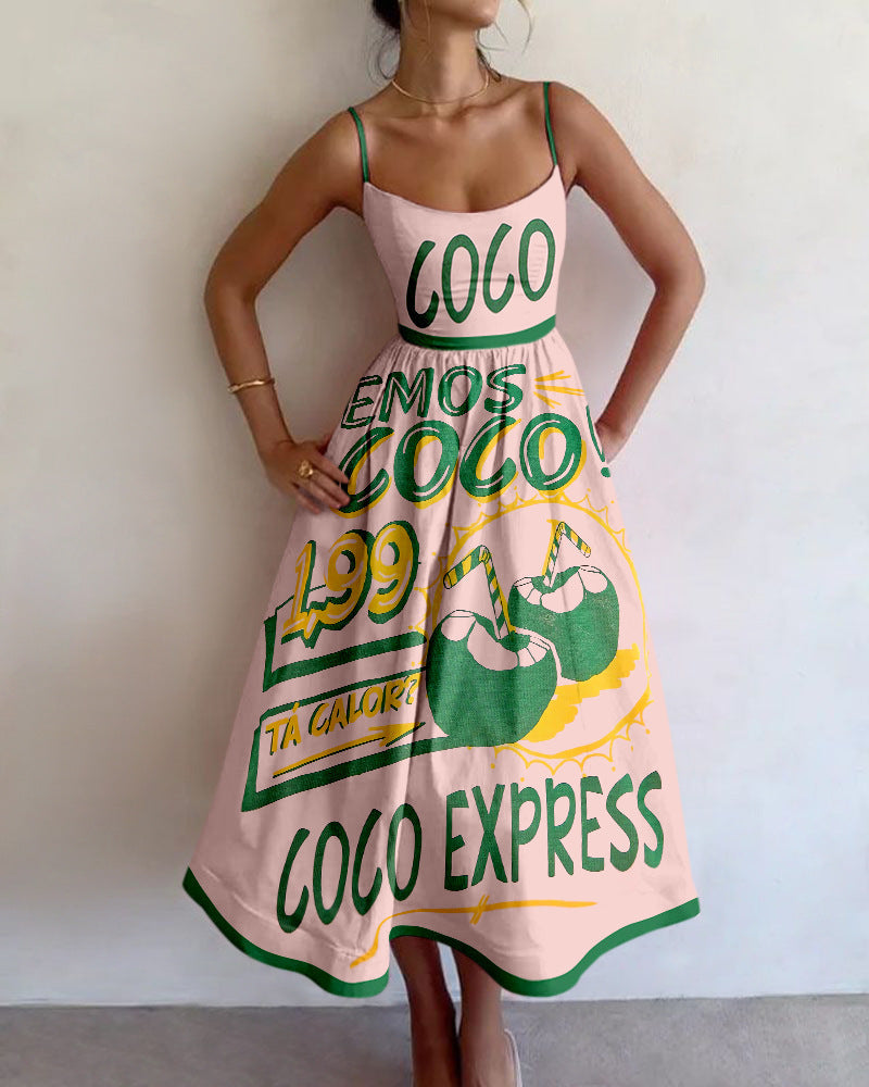 TALLULAH | TROPICAL MARKET MIDI DRESS