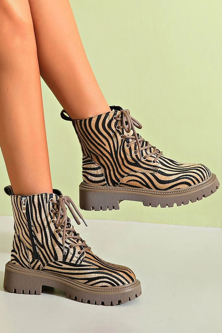  STELLA | BOLD ZEBRA LACE BOOTS