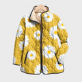 Marjorie™ | Mustard Daisy Quilted Jacket