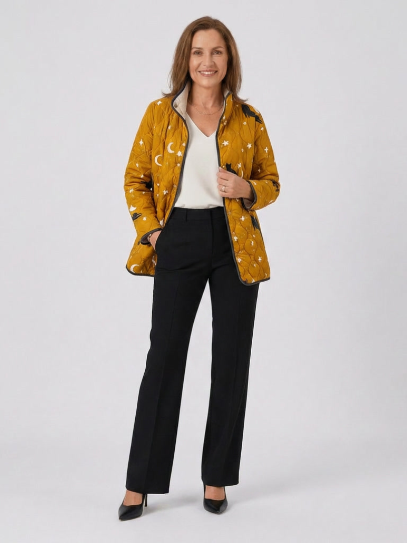 Sybil™ | Celestial Cat Quilted Jacket