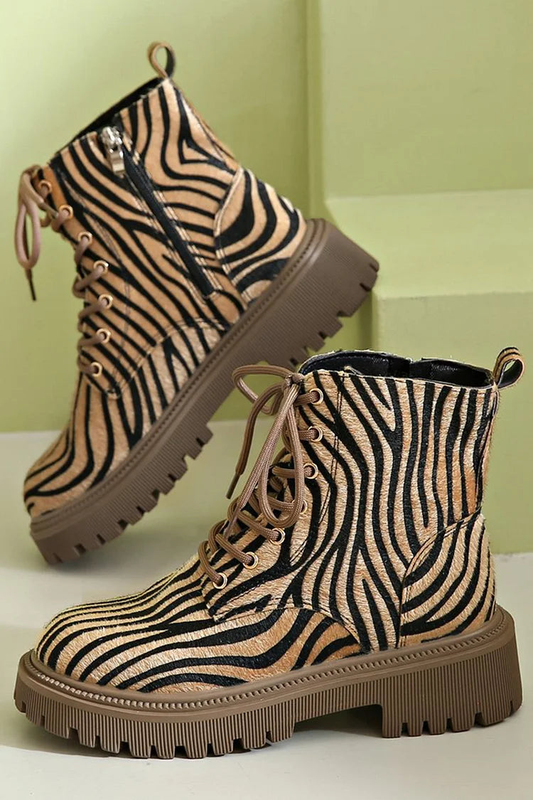  STELLA | BOLD ZEBRA LACE BOOTS