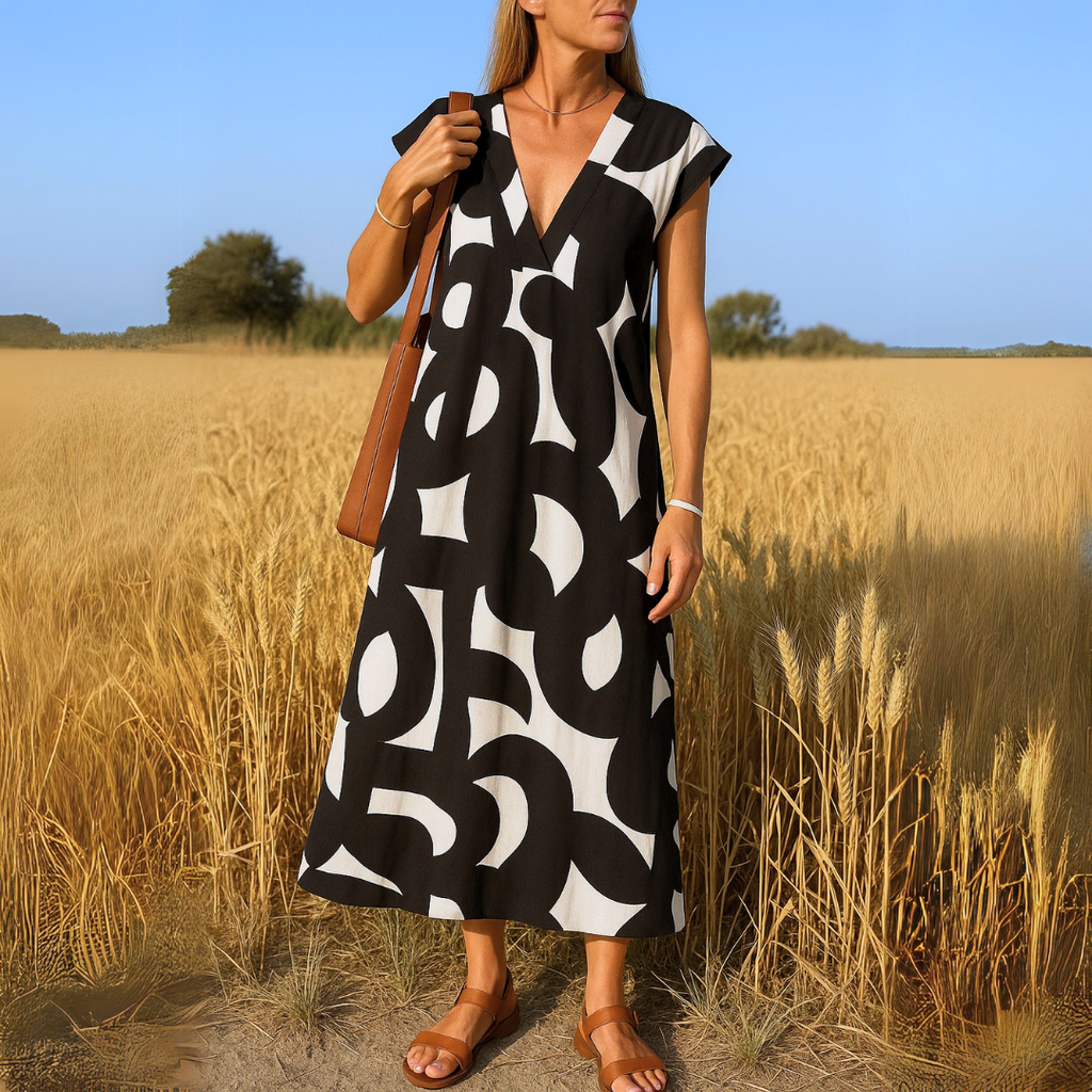 VALÉRIE | LIGHTWEIGHT V-NECK DRESS