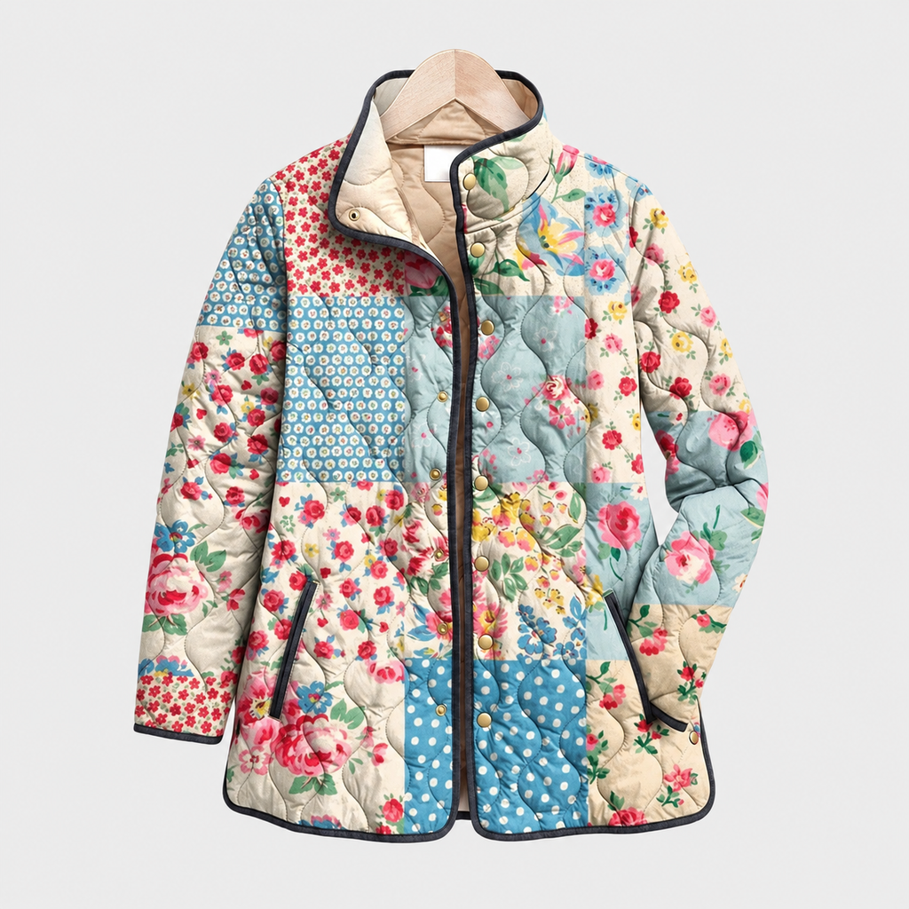 Genevieve™ | Floral Patchwork Quilted Jacket