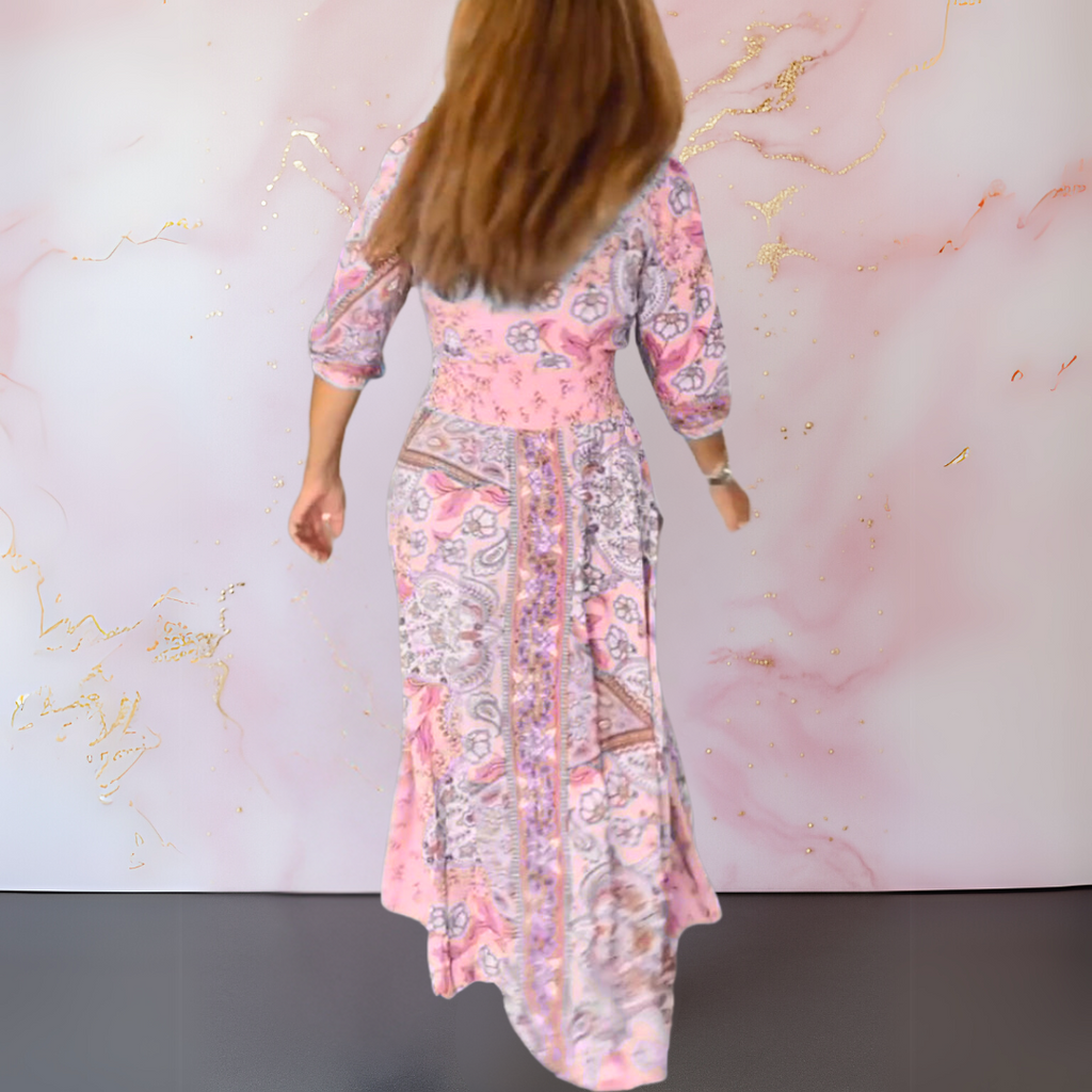 MARGA | ELEGANT SUMMER DRESS WITH V-NECK