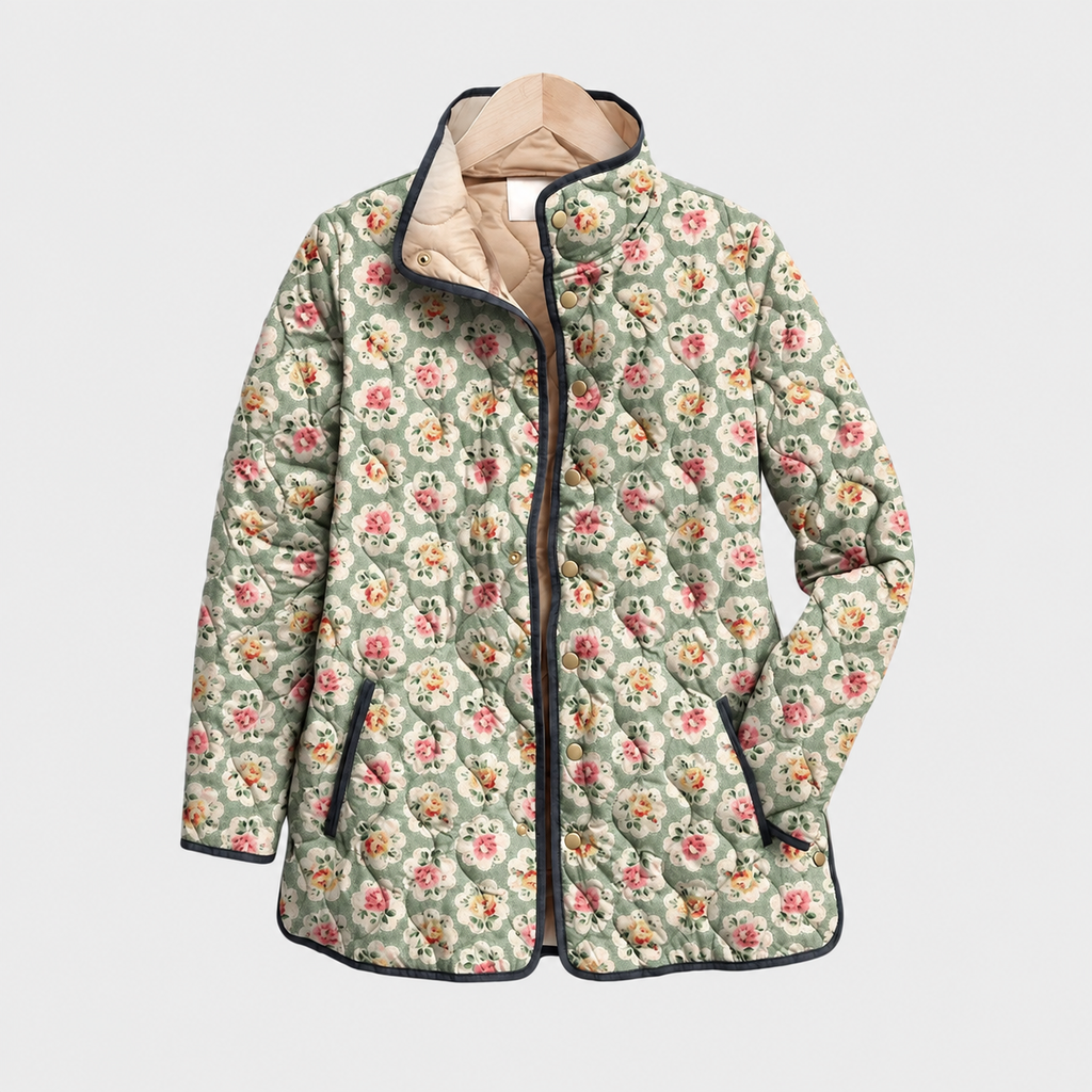 Lydia™ | Floral Tapestry Quilted Jacket
