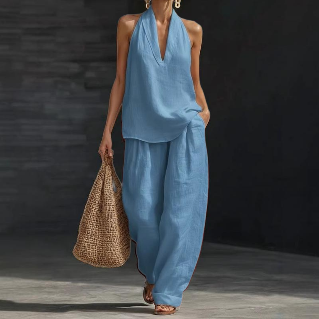 AINHOA | LINEN-TEXTURED TWO-PIECE SET