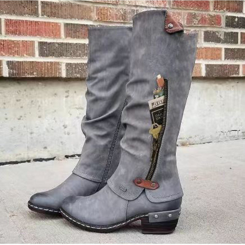 DEBORAH | VEGAN LEATHER POCKET BOOTS
