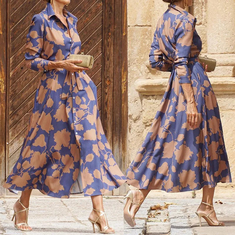 ÉLISE | ELEGANT LONG DRESS WITH LONG SLEEVES