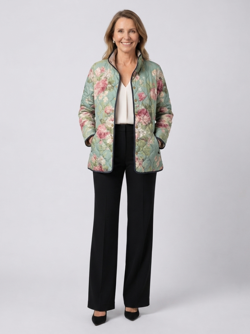 Giselle™ | Vintage Rose Quilted Jacket