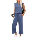 ROSEMARY | SLEEVELESS TOP & WIDE-LEG TROUSER SET