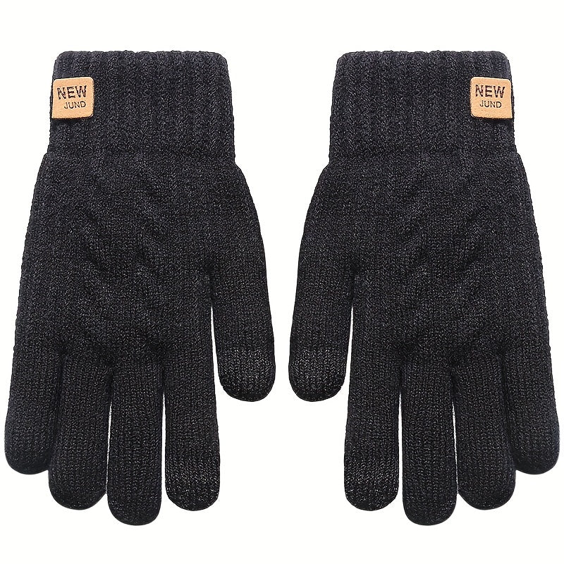 FLEECE-LINED KNIT GLOVES