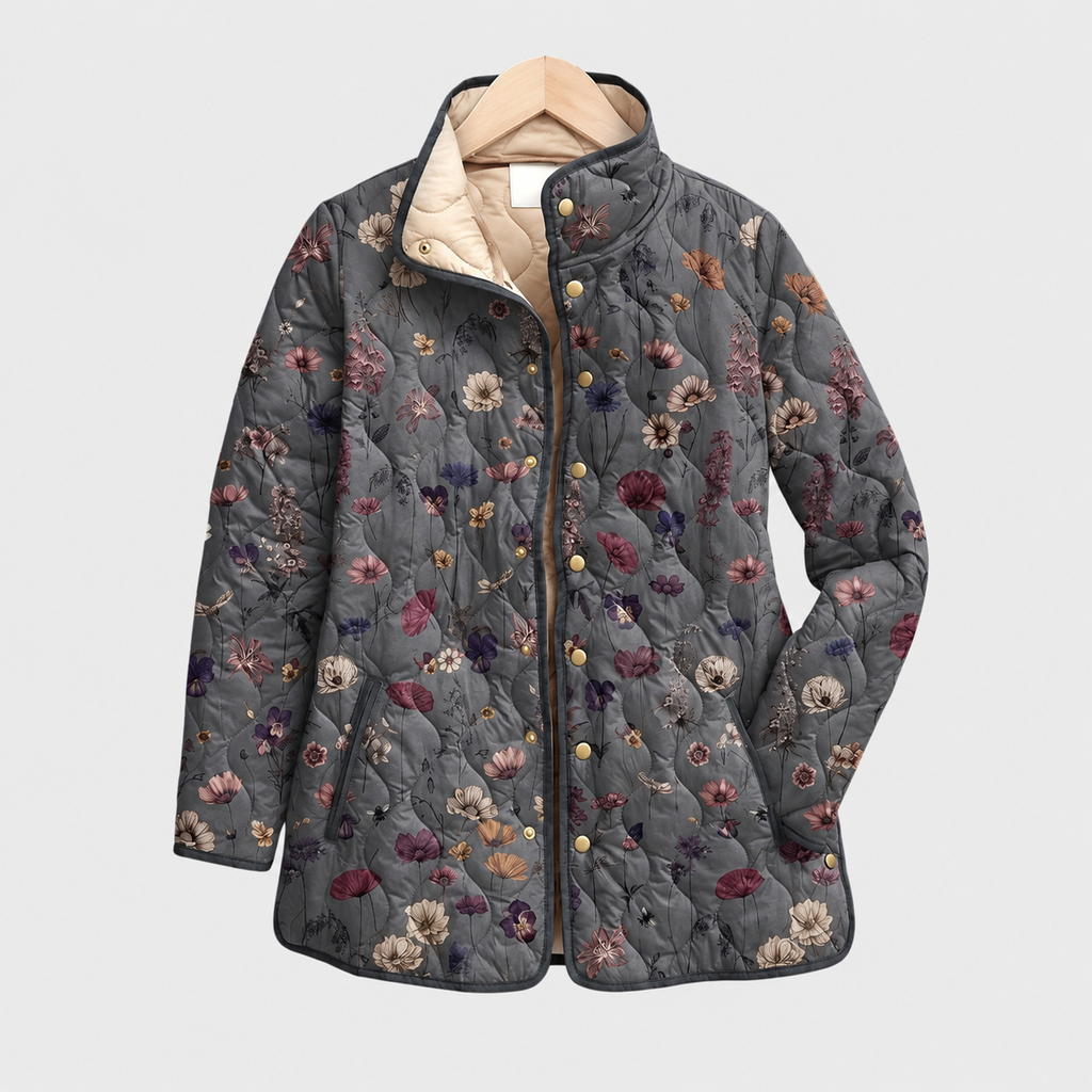 Jacqueline™ | Pressed Floral Quilted Jacket