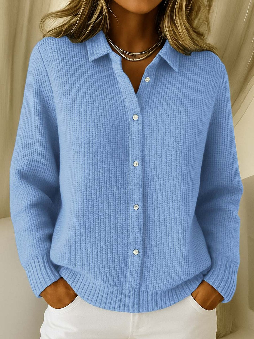 Alana | Textured Knit Button Cardigan